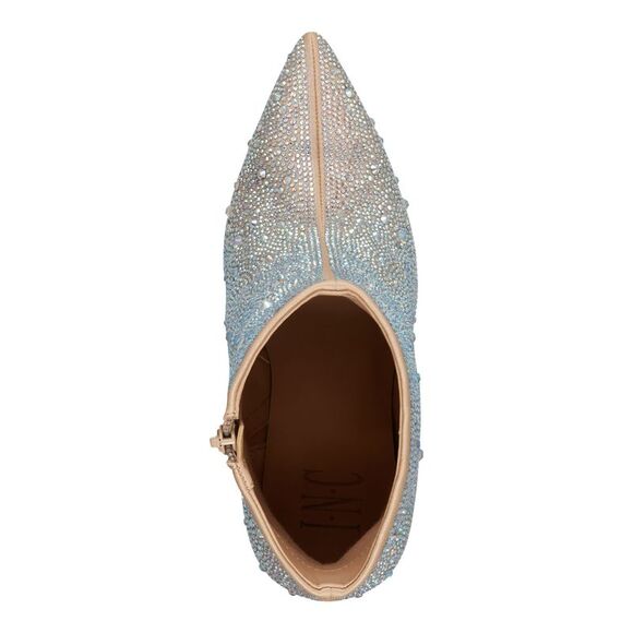 INC Womens Beige Rhinestone Arch Support Reisa Pointed Toe Stiletto Booties 10 M - Picture 3 of 4